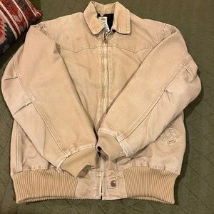 Vintage Carhartt Bomber Jackett Tan Size Large